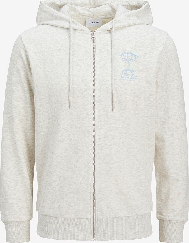 Hettegenser jjOne Color Summer Sweat Zip Hoodie - Hvit