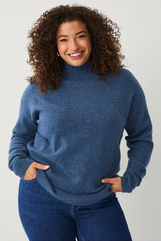 Genser mVista L/S Short Pullover - Blå