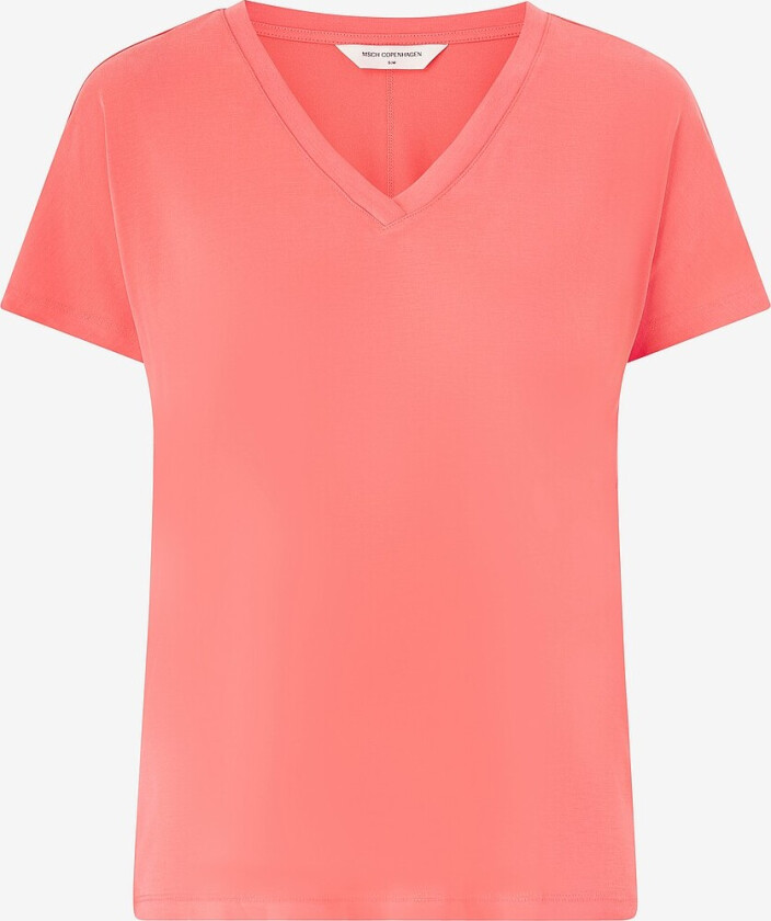 Topp mschFenya Modal V Neck Tee - Rød