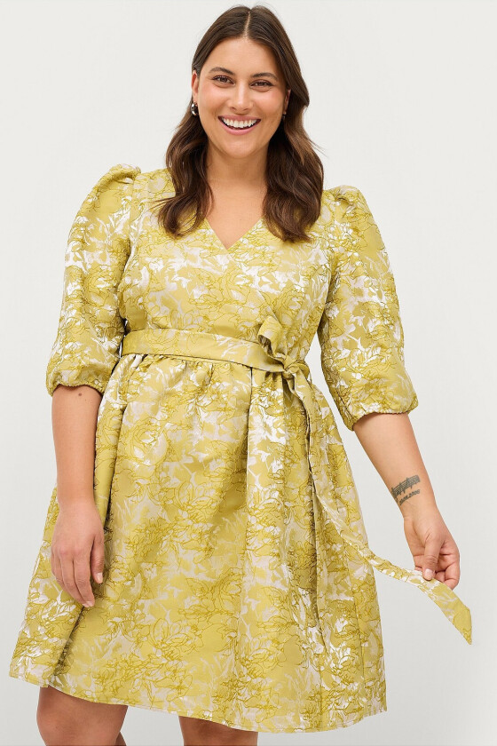 Kjole mIda 3/4 Abk Dress - Grønn