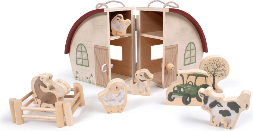 FILIBABBA - My wooden farm house with animals - (FI-02777)