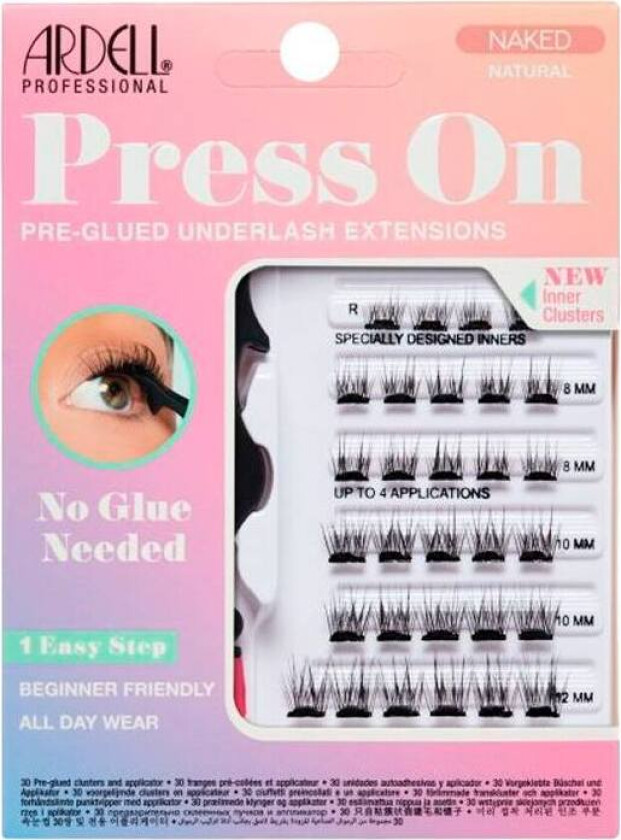 Naked Press On Natural Pre-Glued Underlash Extensions 30pc