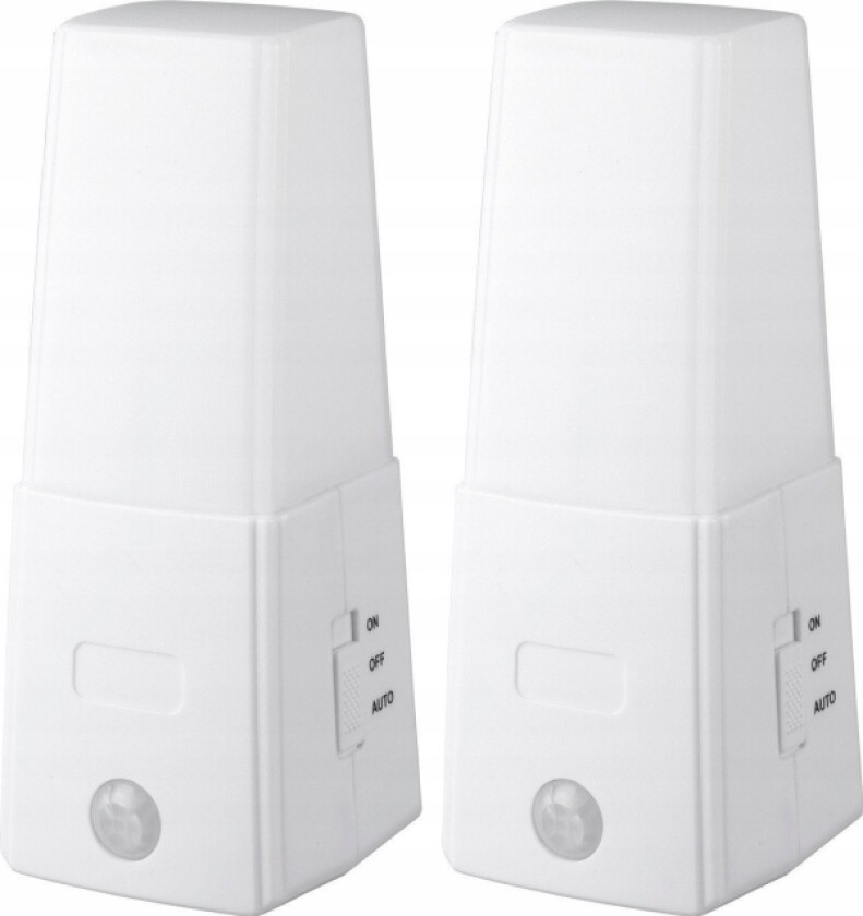 Led Nattlampe Med Bevegelsessensor, 2I1 - 2 Stk