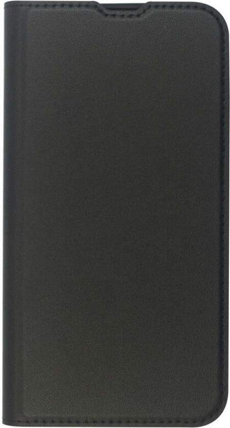 iPhone 14 Plus Kunstskinn Flip Deksel m. Kortholder & Ståfunksjon - Svart