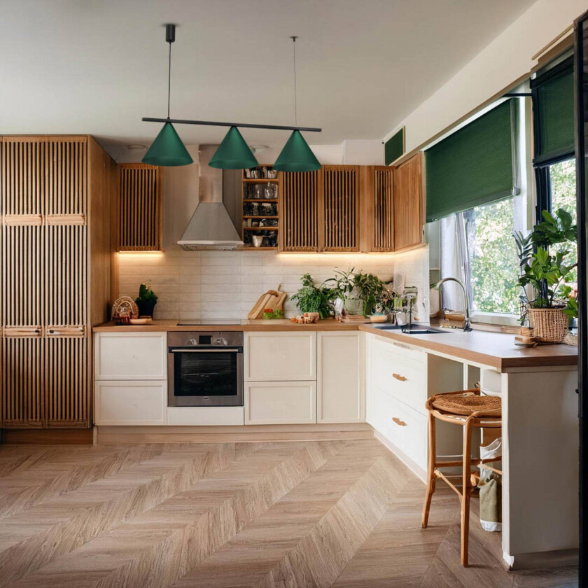 Capital hengelampe, grønn 3 lyskilder, Ø 32 cm, GX53