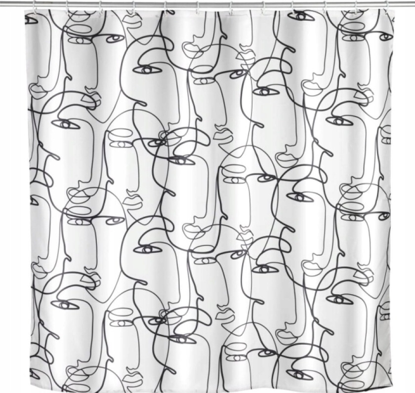 Bilde av Anti-Mugg Behandlet Dusjforheng Ansikt, 180 X 200 Cm, Plast
