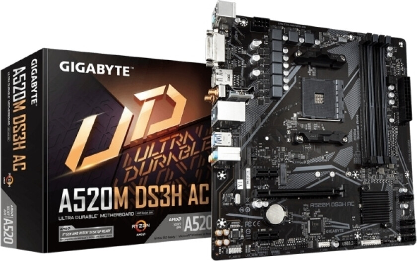 Gigabyte A520m Ds3h Ac              (A520,Am4,Matx,Ddr4)