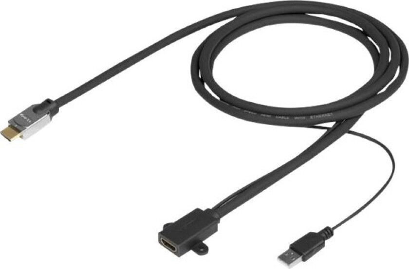 Vivolink Pro - High Speed - Hdmi-Kabel Med Ethernet - Hdmi Til Hdmi, Usb (Kun Strøm) - 5 M - Svart - Usb-Strøm, 4 K 60 Hz (4096 X 2160) Støtte
