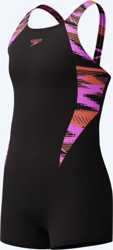 badedrakt med ben til jenter - Hyperboom Splice - Svart/rosa