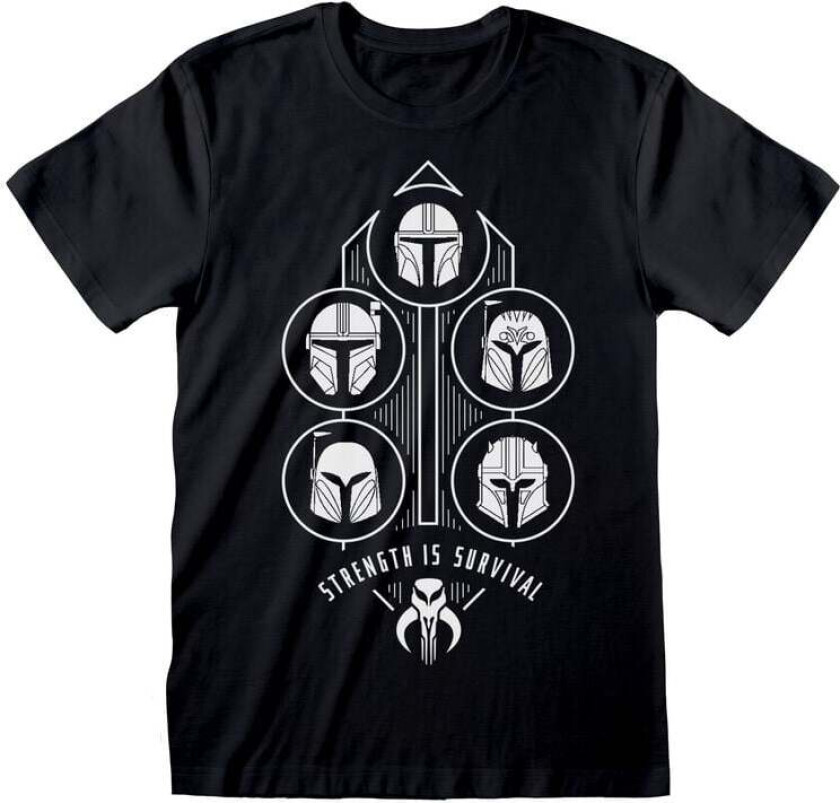 Disney T-skjorte - The Mandalorian - Strength is Survival - S til XXL - Herrer - svart