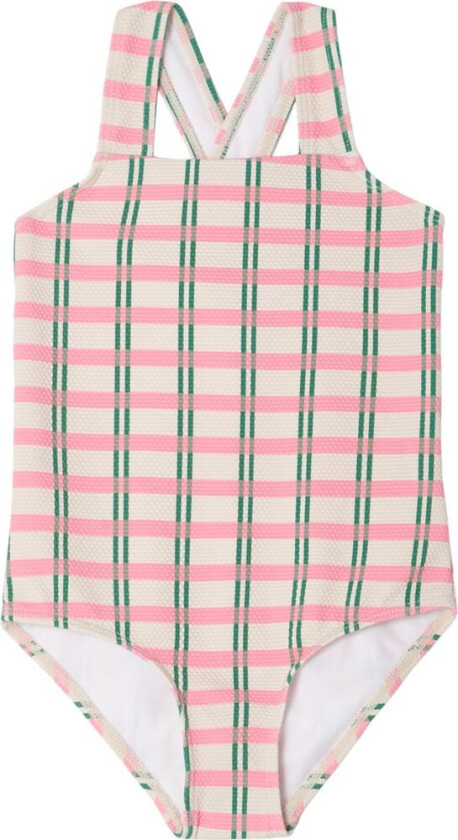 Badedrakt Check Carnation | Rosa | 86/92 cm