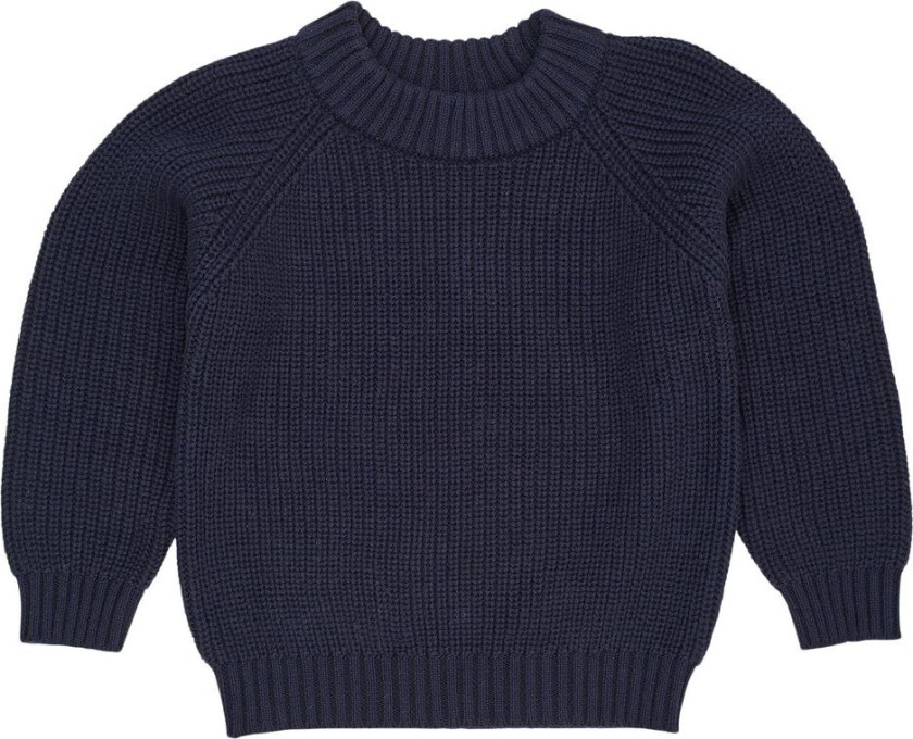 Classic Ribbestrikket Bluse Navy | Blå | 128 cm