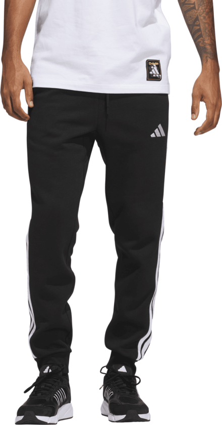 adidas Essentials 3-Stripes Fleece Joggers, joggebukse, herre BLACK/WHITE