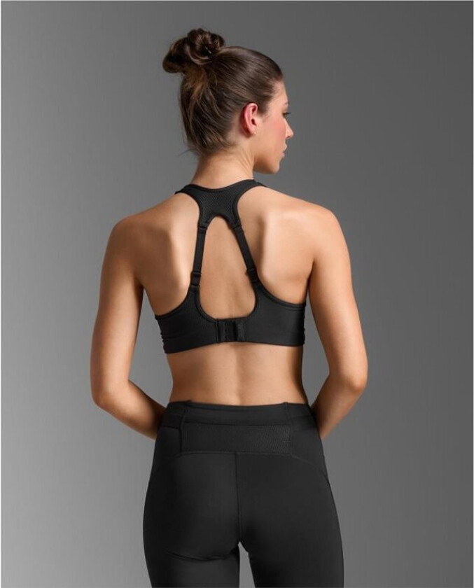 Aero Mesh Medium Impact Bra Black/Silver Reflective