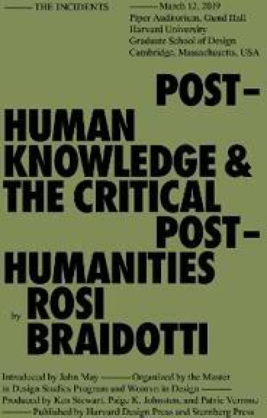 Posthuman Knowledge and the Critical Posthumanities