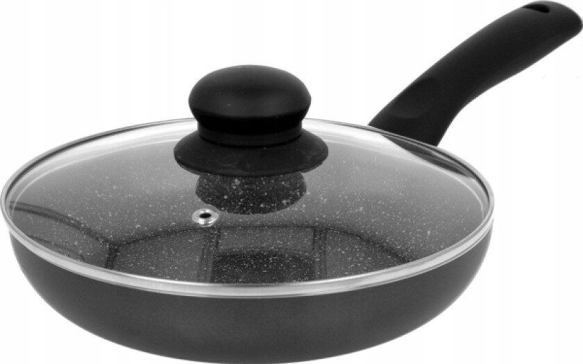 Stekepanne Med Marmorbelegg 18Cm Med Lokk Brunbeste Bb-2838