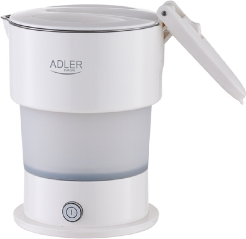 Adler Silicon Reisekjele | 1377 E.Kr. | Reisekjele | 600W | 0,6L | Silisium | Hvit