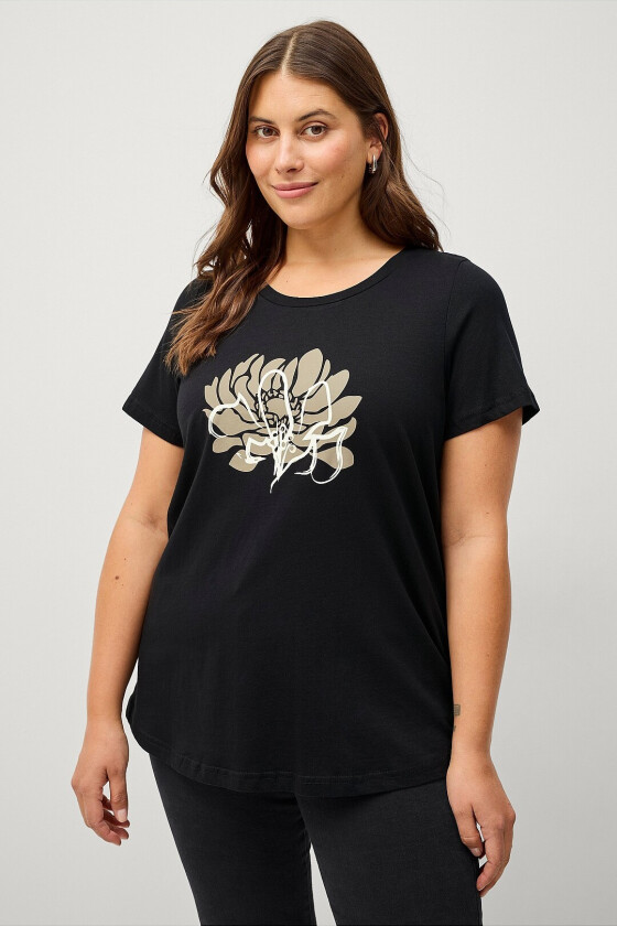 Topp vEbba S/S Straight Tee - Svart
