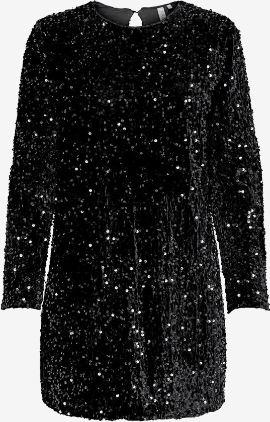 Kjole onlAnika Sequin LS Dress Wvn - Svart