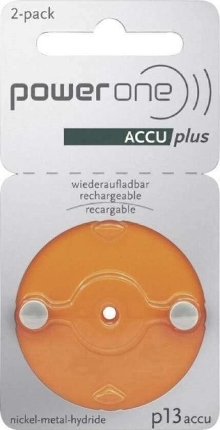 P13 Høreapparatbatteri Za 13 Nimh 28 Mah 1.2 V 2 Stk