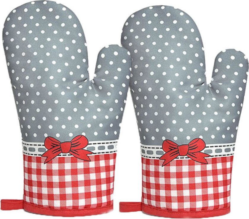 1 par (Arc Grey) Ovnshansker, Kjøkkenhansker, Grillhanske, He