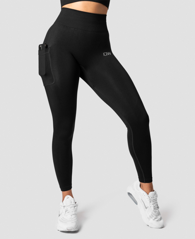 Define Seamless Pocket Tights, Black