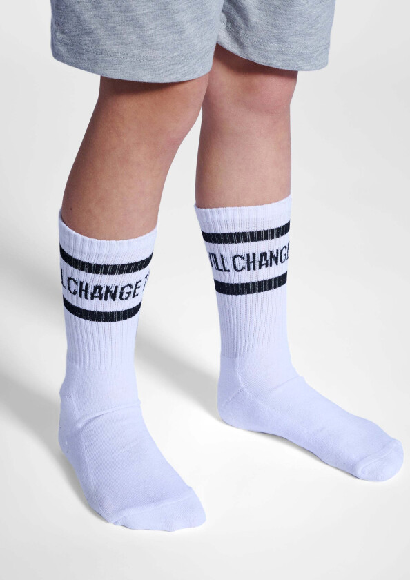 Carbon Sokker 2-Pakk, Bright White, 24-27 - Sokker - Bomull,Polyester,Elastan