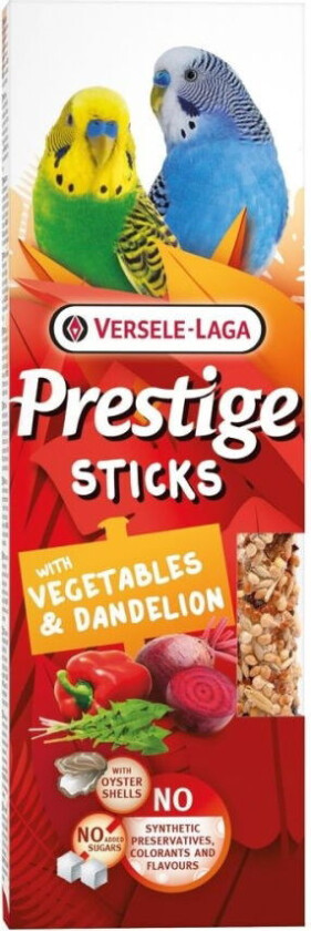 Prestige Sticks Small Parakeets Grønnsaker & Løvetann 60 g