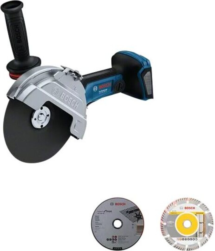 Gws 18V-180 Pc + Ac (C) - Vinkelsliper - Trådløs - 180 Mm - Uten Batteri - 18 V - Solo