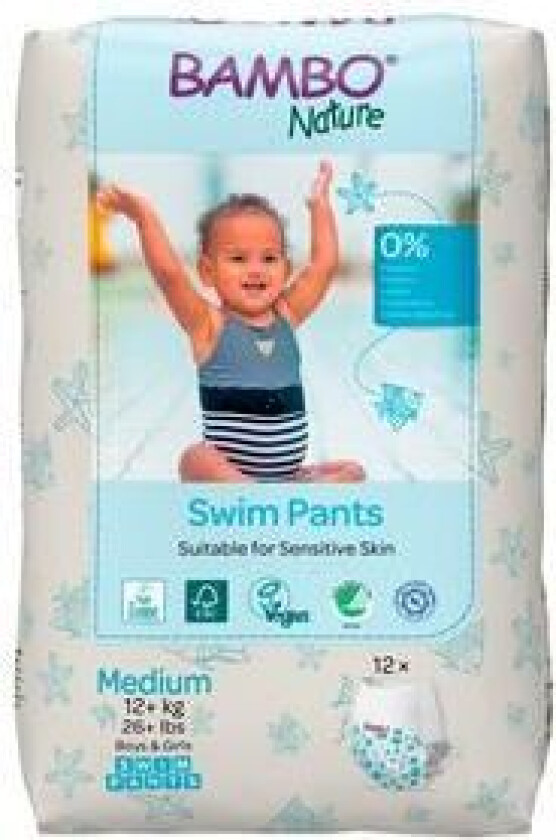 Nature Svømmebleie M 12+ kg - 12 stk.