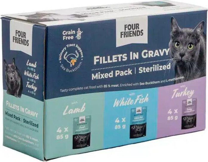 Four Friends Cat Sterilized Gravy Multipack 12x85 g