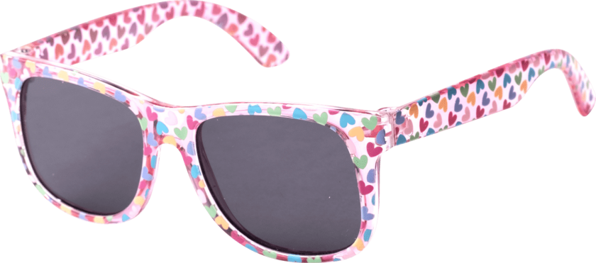 sunglasses 015 Matt Pink w/ Heart/Smoke, solbriller, barn Matt Pink w Heart /