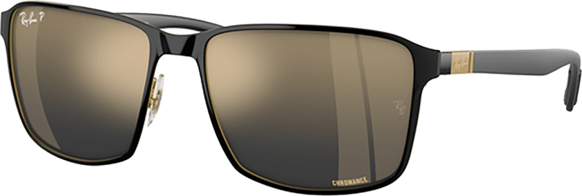 Ray-Ban Sunglasses 0RB3721CH Black/Mirror Gold Lenses, solbriller Black On Arista