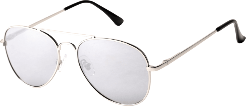 Sunglasses 016 Silver Mirror, solbriller, barn Silver / Silver Mirr