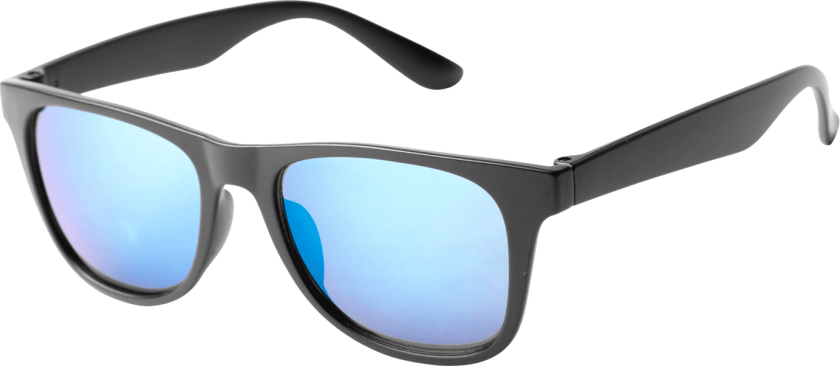 Sunglasses 017 Black/Blue, solbriller, barn Matt Black / Blue Mu