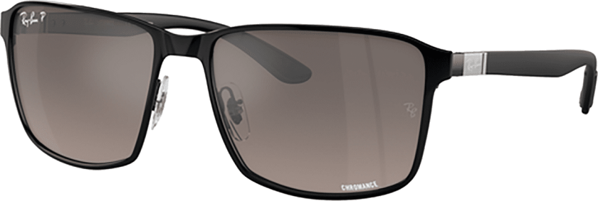 Ray-Ban Sunglasses 0RB3721CH Matte Black&Silver/Blue Mirror Lensens, solbriller MATTE BLACK ON BLACK