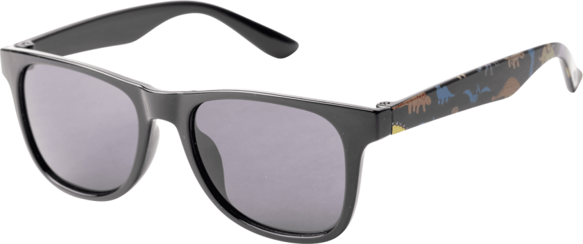 Sunglasses 003 Black Dino/Smoke, solbriller, barn Black Dino / Smoke