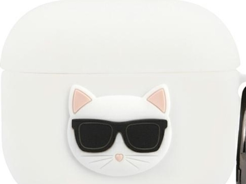 Klaca3silchwh Airpods 3 Deksel Hvit/Hvit Silikon Choupette