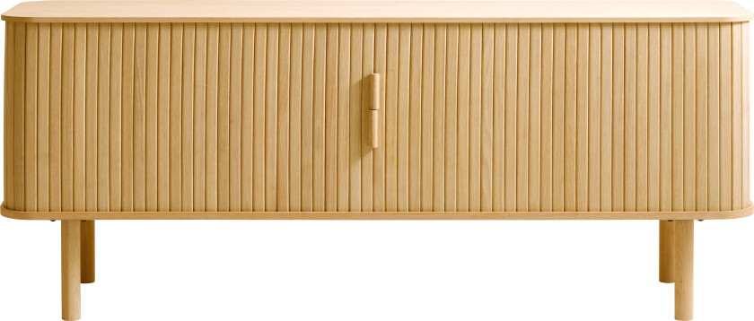 Cavo TV-bord, m. 2 skyvedører og 2 hyller - naturlig eik (160x40)