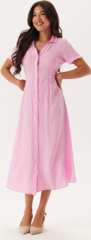 Vmlinn Ss 7/8 VOLUME DRESS Bonbon Detail:melange XL