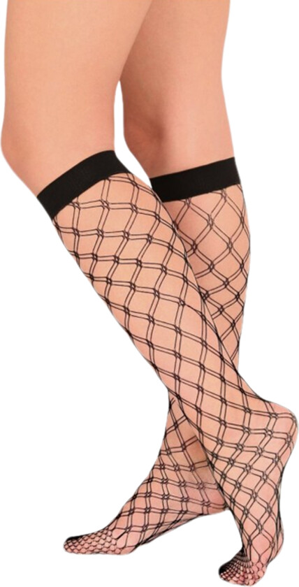 Cadania Strømper med Fiskenetting Svart One Size - Svart - One Size
