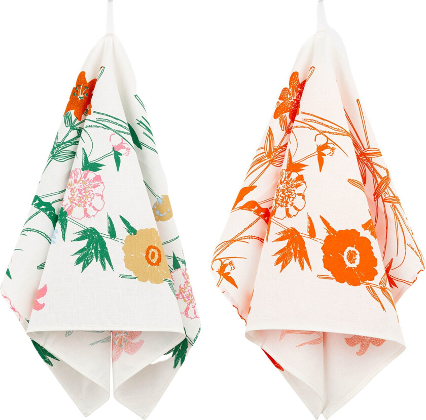 Puutarhakutsut kjøkkenhåndkle 2-pakning