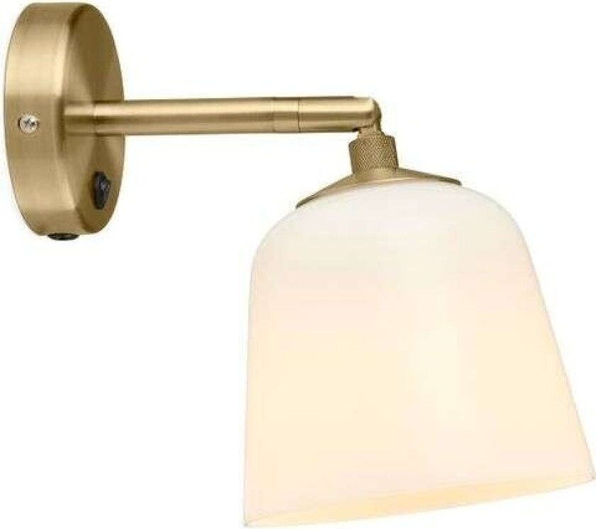 - Room 49 Vegglampe Antique Brass/Opal