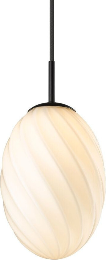 - Twist Egg Pendel Ø15 Opal/Black