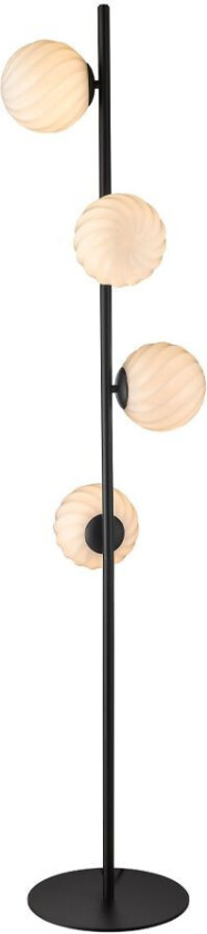 - Twist 4 Gulvlampe Opal/Black