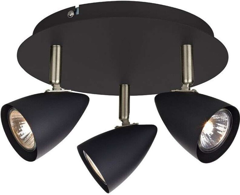- Ciro 3 Taklampe Black/Steel