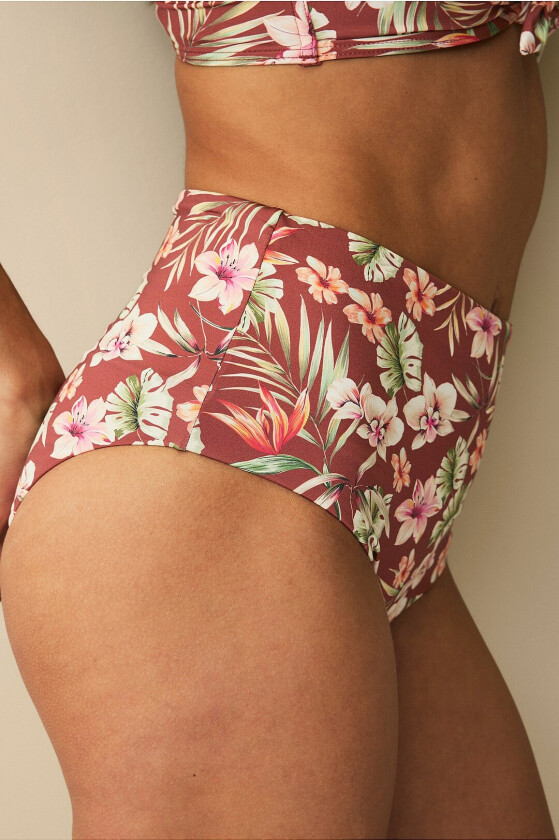 Skye Tai High Bikini Rosa - Rød