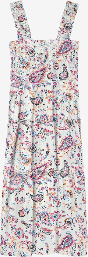 Kjole vmMenny SL Smock Calf Dress Wvn - Hvit