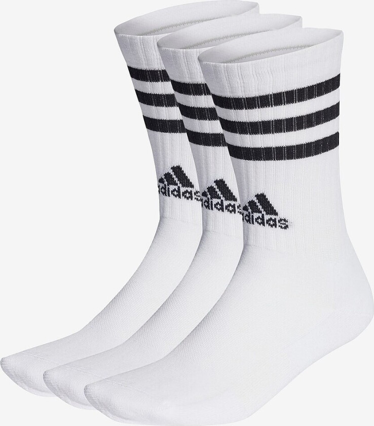 Sokker 3-stripes Cushioned Crew Socks 3-pakning - Hvit