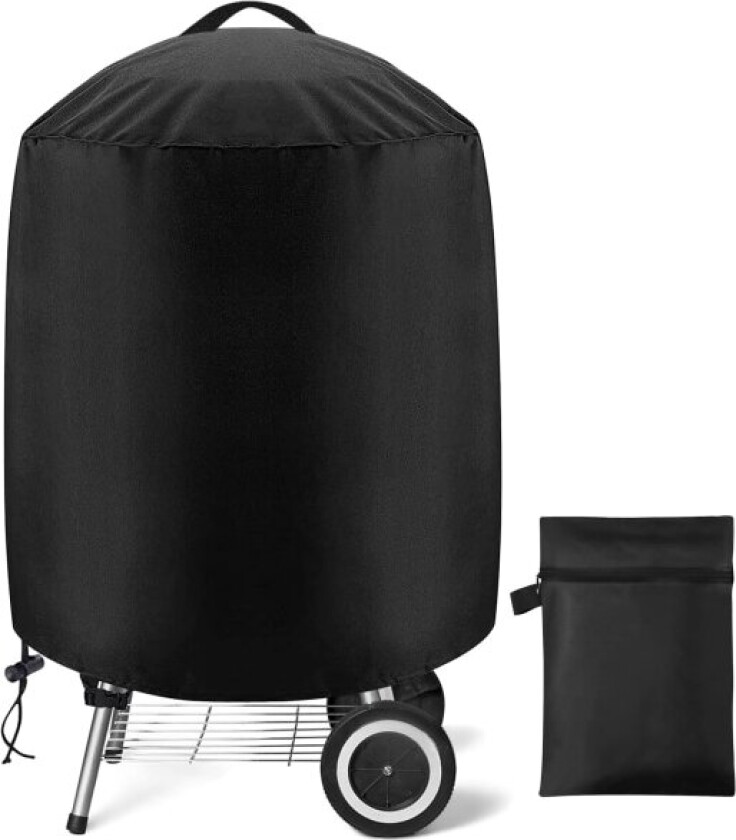 Rund grilltrekk, slitesterkt 420D Oxford gassgrillbeskyttende presenning, vanntett, vindtett, anti-UV, 71 x 68 cm